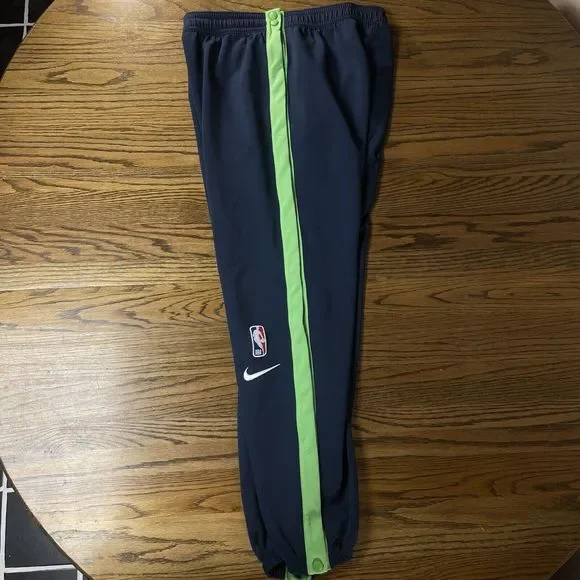 GAME WORN USED Timberwolves Pre Game Warm Up Showtime Pants Wendell Moore L - Picture 2 of 5